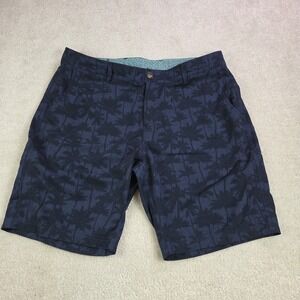 7 Diamonds Mens Performance Short Size 36‎ Blue Tropical Holiday Cruise